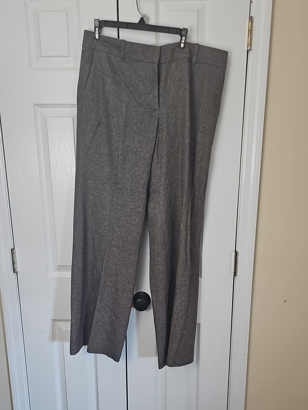 Ann Taylor Gray Straight-Leg Trousers